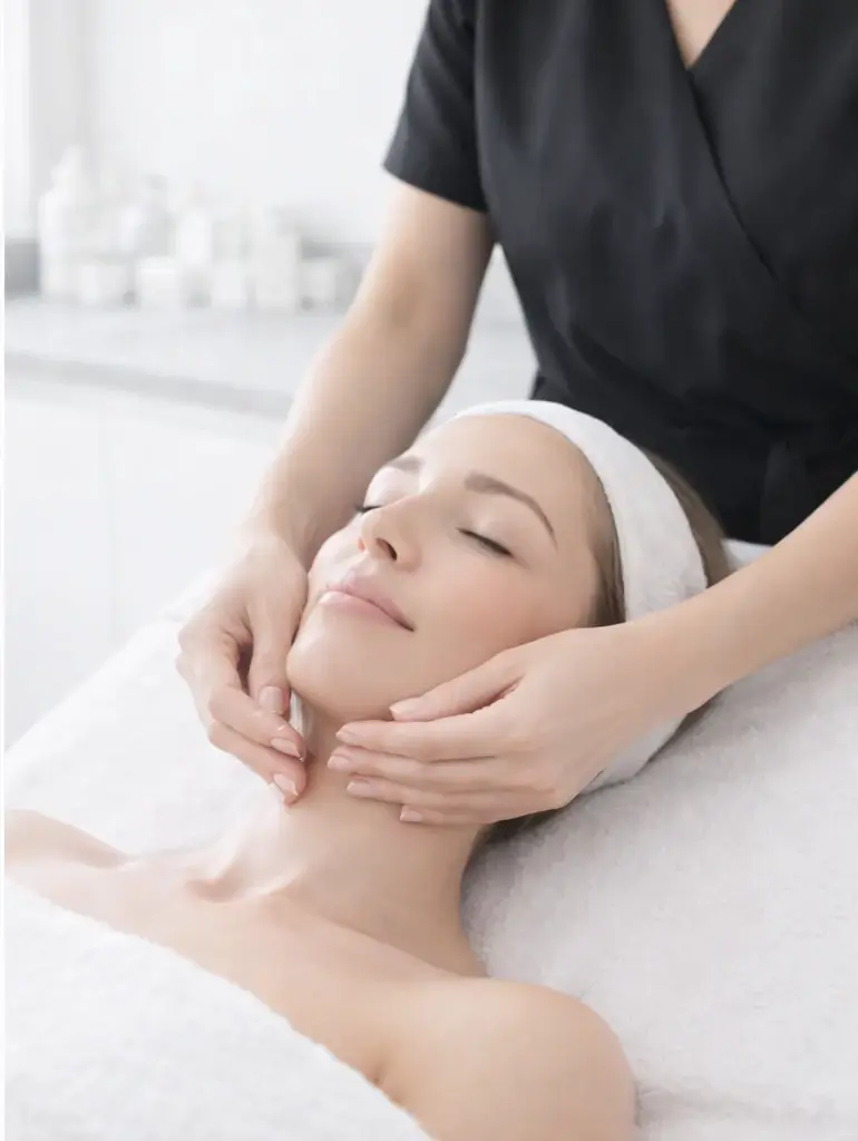 A massage on the face